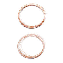 Load image into Gallery viewer, Assorted Solid Bare Copper Wire Half Round, Bright, Dead Soft 10 FT, Choose from 12, 14, 16, 18 Gauge