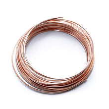 Load image into Gallery viewer, Solid Bare Copper Wire Square, Bright, Dead Soft & Half Hard , 20 Feet, Choose From 14 to 22 Gauge