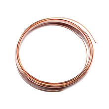 Load image into Gallery viewer, Solid Bare Copper Wire Half Round, Bright, Dead Soft & Half Hard 25 FT, Choose from 12, 14, 16, 18 Gauge