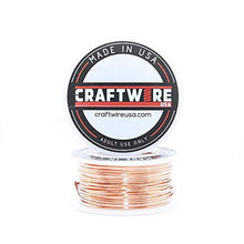 Load image into Gallery viewer, Solid Bare Copper Wire Round, Bright, Dead Soft & Half Hard 25 Feet, Choose from 10 to 30 Gauge