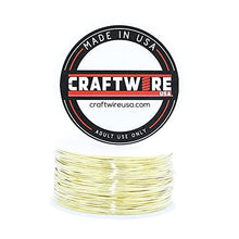 Load image into Gallery viewer, Yellow Brass Solid Bare Metal Wire Round, Bright, Dead Soft, 1 LB, Choose from 12, 14, 16, 18, 20, 22, 24, 26 Gauge