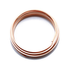 Load image into Gallery viewer, Solid Bare Copper Wire Square, Bright, Dead Soft & Half Hard , 20 Feet, Choose From 14 to 22 Gauge