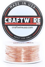 Load image into Gallery viewer, Solid Bare Copper Wire Round, Bright, Dead Soft & Half Hard 50 Feet, Choose from 10 to 30 Gauge