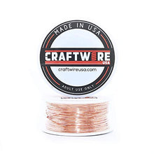 Load image into Gallery viewer, Solid Bare Copper Wire Round, Bright, Dead Soft & Half Hard 25 Feet, Choose from 10 to 30 Gauge