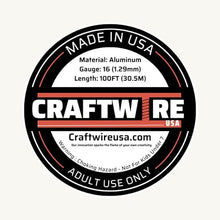Load image into Gallery viewer, Craftwire USA: 16 Gauge - Premium Aluminum Wire for Wreath Making, Jewelry Making, Floral Projects - Versatile Wire for Creative Crafts (Choose 10 Different Colors)
