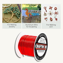 Load image into Gallery viewer, Craftwire USA: 14 Gauge - Premium Aluminum Wire for Wreath Making, Jewelry Making, Floral Projects - Versatile Wire for Creative Crafts (Choose 10 Different Colors)
