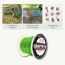 Load image into Gallery viewer, Craftwire USA: 8 Gauge - Premium Aluminum Wire for Wreath Making, Jewelry Making, Floral Projects - Versatile Wire for Creative Crafts (Choose 10 Different Colors)
