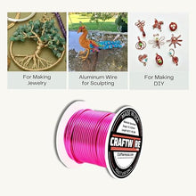 Load image into Gallery viewer, Craftwire USA: 14 Gauge - Premium Aluminum Wire for Wreath Making, Jewelry Making, Floral Projects - Versatile Wire for Creative Crafts (Choose 10 Different Colors)
