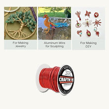 Load image into Gallery viewer, Craftwire USA: 8 Gauge - Premium Aluminum Wire for Wreath Making, Jewelry Making, Floral Projects - Versatile Wire for Creative Crafts (Choose 10 Different Colors)
