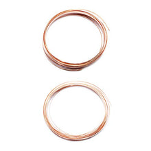 Load image into Gallery viewer, Assorted Solid Bare Copper Wire Half Round, Bright, Half Hard 10 FT, Choose from 12, 14, 16, 18 Gauge
