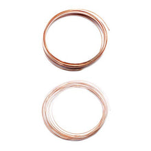 Load image into Gallery viewer, Assorted Solid Bare Copper Wire Half Round, Bright, Dead Soft 10 FT, Choose from 12, 14, 16, 18 Gauge
