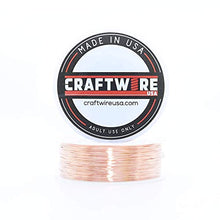 Load image into Gallery viewer, Solid Bare Copper Wire Round, Bright, Dead Soft, Half Hard 2 LB, Choose from 10, 12, 14, 16, 18, 20, 22, 24, 26, 28, 30 Gauge
