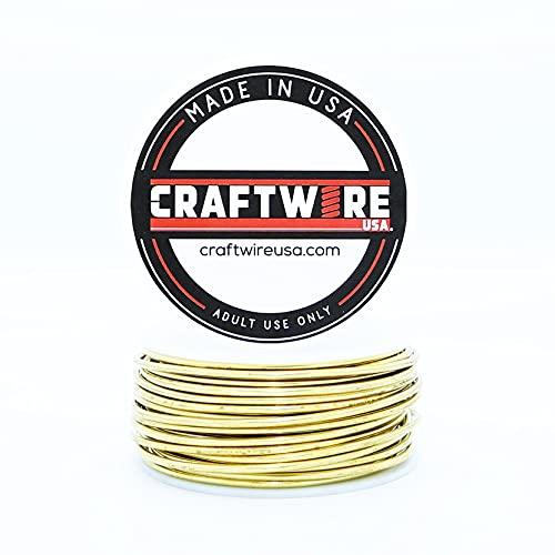 Yellow Brass Solid Bare Metal Wire Round, Bright, Dead Soft, 1 LB, Choose from 12, 14, 16, 18, 20, 22, 24, 26 Gauge