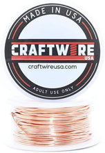 Load image into Gallery viewer, Solid Bare Copper Wire Round, Bright, Dead Soft &amp; Half Hard 50 Feet, Choose from 10 to 30 Gauge
