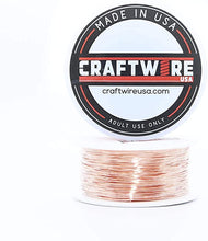 Load image into Gallery viewer, Solid Bare Copper Wire Round, Bright, Dead Soft &amp; Half Hard 50 Feet, Choose from 10 to 30 Gauge
