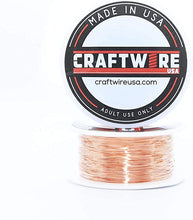 Load image into Gallery viewer, Solid Bare Copper Wire Round, Bright, Dead Soft &amp; Half Hard 50 Feet, Choose from 10 to 30 Gauge
