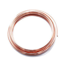 Load image into Gallery viewer, Solid Bare Copper Wire Round Selection, Bright, Dead Soft, Choose from 25 to 100 Feet, 10 to 30 Gauge
