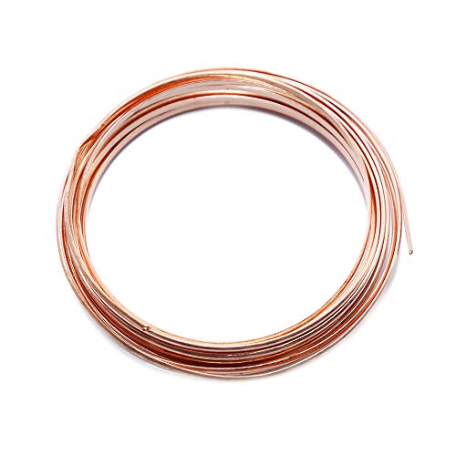 Solid Bare Copper Wire Half Round, Bright, Dead Soft & Half Hard 1 OZ., Choose from 12, 14, 16, 18 Gauge