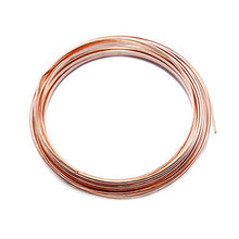 Load image into Gallery viewer, Solid Bare Copper Wire Half Round, Bright, Dead Soft &amp; Half Hard 50 FT, Choose from 12, 14, 16, 18 Gauge
